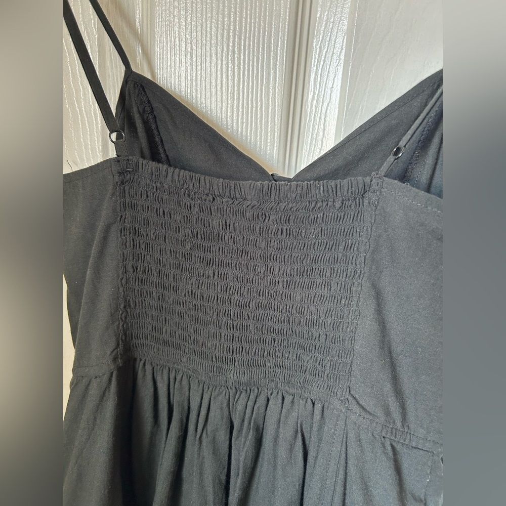 Whimsigoth Black Cotton Lace Handkerchief Hem Midi Dress Universal Thread Small - Picture 10 of 16